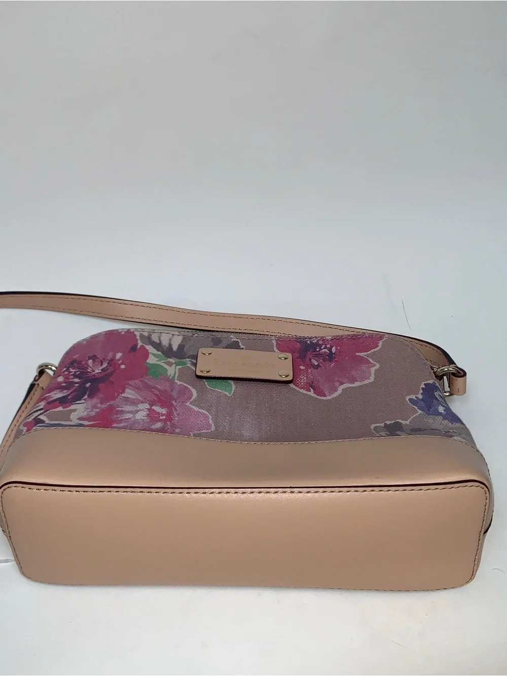 kate spade Wellesley Floral Hanna Crossbody Bag Purse Tan